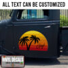Palm Tree Sun Set Vinyl Sticker 10402