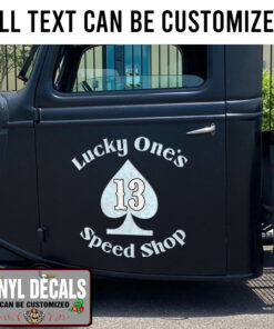 Personalized Ace 13 Lettering Vinyl Sticker 10397