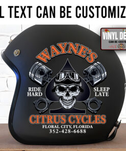 Personalized Ace Crossing Piston And Skull Motorcycle Sticker 11839