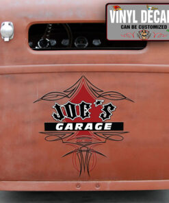 Personalized Ace Pinstriping Lettering Vinyl Sticker 10568