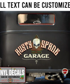 Personalized Ace Skull Garage Sticker 10933
