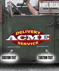 Personalized Acme Delivery Service Vinyl Sticker 10463