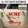 Personalized Acme Racing Sticker 10922
