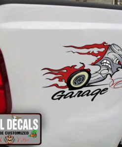 Personalized Angry Piston Lettering Sticker 11560