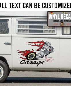 Personalized Angry Piston Lettering Sticker 11560