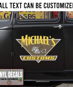 Personalized Angry Piston Lettering Sticker 11563