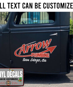 Personalized Arrow Plumbing Sticker 11048