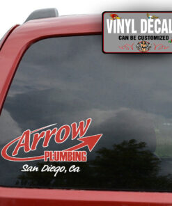 Personalized Arrow Plumbing Sticker 11048