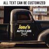 Personalized Auto Care Spark Plug And Crossing Wrench Sticker 12040