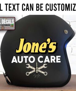 Personalized Auto Care Spark Plug And Crossing Wrench Sticker 12040