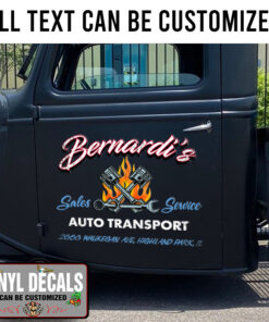 Personalized Auto Transport Sales Service Sticker 11036