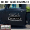 Personalized Automotive Lettering Vinyl Sticker 10840