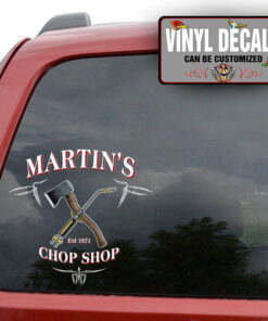 Personalized Axe And Welding Pinstriping Sticker 11490