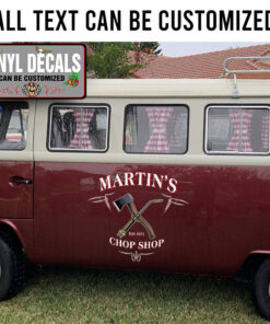 Personalized Axe And Welding Pinstriping Sticker 11490