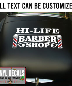 Personalized Baber Shop Sticker 12109