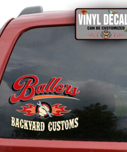 Personalized Backyard Customs Garage Sticker 11032