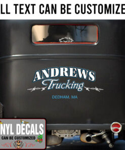 Personalized Barbed Wire Truck Lettering Graphic Vinyl Sticker 10685