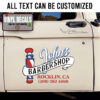 Personalized Barber Shop Lettering Sticker 11110