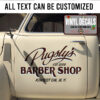 Personalized Barber Shop Lettering Sticker 11290