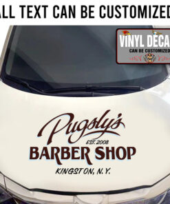 Personalized Barber Shop Lettering Sticker 11290