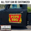 Personalized Bbq Lettering Vinyl Sticker 10889