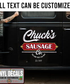 Personalized Bbq Truck Sticker 11758