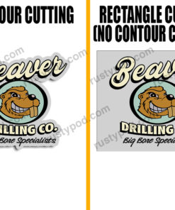 Personalized Beaver Drilling Company Lettering Sticker 11461