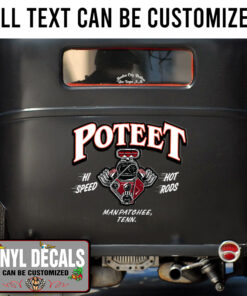 Personalized Blown Injected Big Block Engine Lettering Vinyl Sticker 10698
