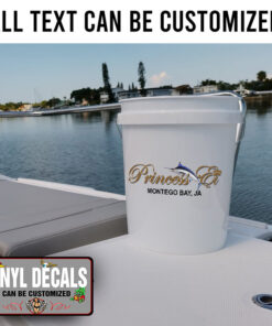 Personalized Blue Marlin Sword Fish Lettering Sticker 11680