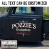 Personalized Bodyshop Pinstriping Lettering Sticker 11895