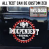 Personalized Brewing Company Lettering Vinyl Sticker 10440