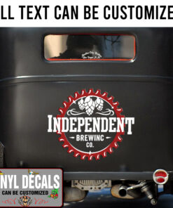 Personalized Brewing Company Lettering Vinyl Sticker 10440