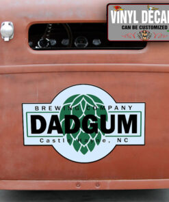 Personalized Brewing Company Lettering Vinyl Sticker 10635