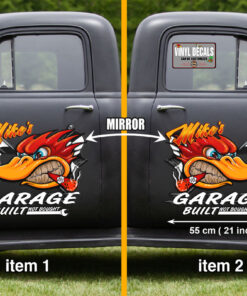 Personalized Built Not Bought Hot Rod Vinyl Sticker 09590