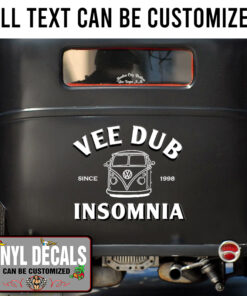 Personalized Camper Van Lettering Vinyl Sticker 10771