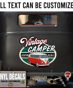 Personalized Camper Van Lettering Vinyl Sticker 10807