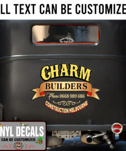 Personalized Car Lettering Pinstripe Vinyl Sticker 10588