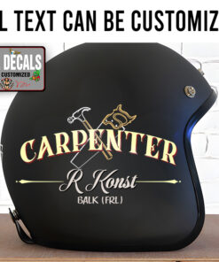Personalized Carpenter Woodworking Lettering Sticker 12126