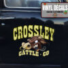 Personalized Cattle Co Lettering Sticker 11565