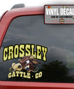 Personalized Cattle Co Lettering Sticker 11565