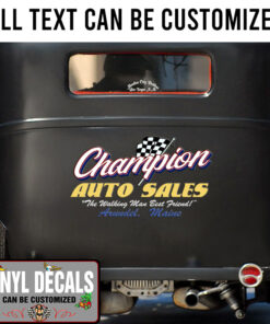 Personalized Champion Auto Sales Vinyl Sticker 10783