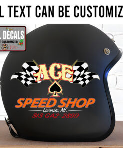 Personalized Checker Flag Ace Sticker 11999