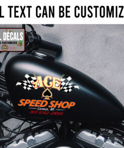 Personalized Checker Flag Ace Sticker 11999