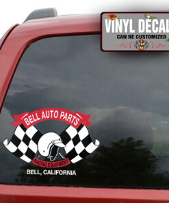 Personalized Checker Flag And Helmet Sticker 11730