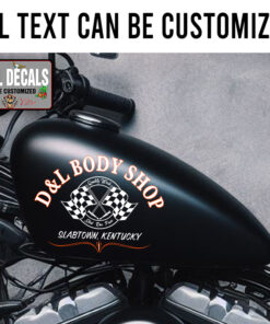 Personalized Checker Flag Pinstriping Sticker 11994