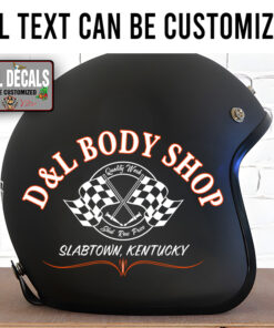 Personalized Checker Flag Pinstriping Sticker 11994