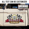 Personalized Checker Flag Skull Sticker 11996
