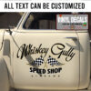 Personalized Checker Flag Speed Shop Sticker 11459