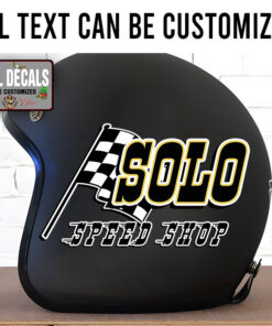 Personalized Checker Flag Speed Shop Sticker 11866