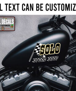 Personalized Checker Flag Speed Shop Sticker 11866